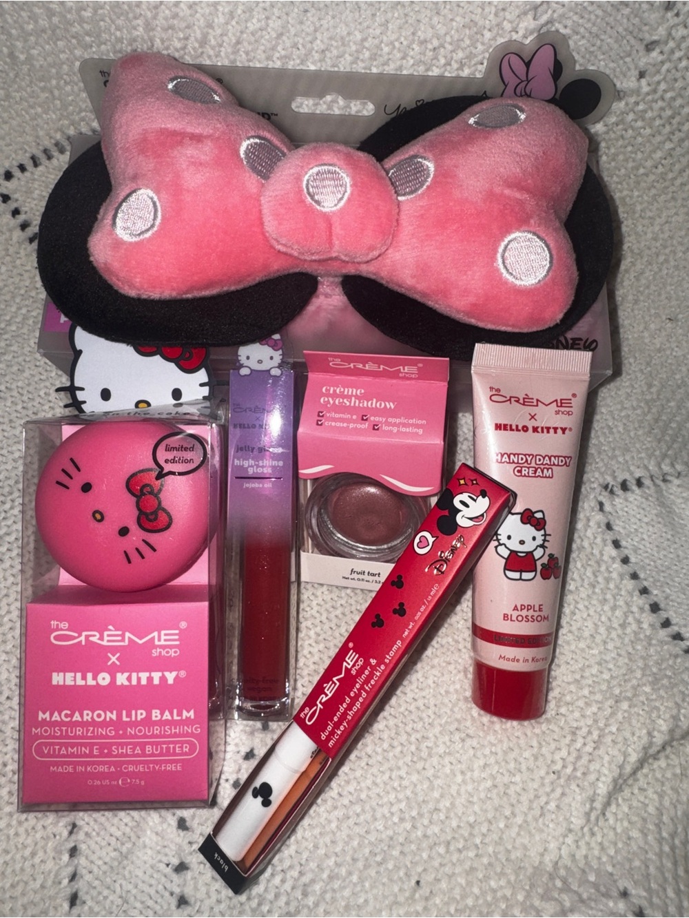 Hello Kitty Pink Bow Kids Headband &  SkinCare Set